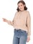 Premium Kalite Pamuk 3 Iplik Bej Kapüşonlu Kanguru Cepli Bağcıklı Kısa Crop Sweatshirt 5