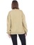 Kadın %100 Pamuk Şardonsuz Askeri Haki 3 Iplik Basic Oversize Bisiklet Yaka Uzun Kol Sweatshirt 4