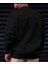 Erkek Aslan Baskılı Siyah Beyaz Gri Bisiklet Yaka Oversize Sweatshirt 3