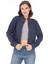 Kadın Pamuk Antrasit Füme Şardonsuz 3 Iplik Yumuşak Dokulu Fermuarlı Dik Yaka Sweatshirt 1
