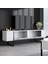 Luxe Siyah Metal Ayaklı Beyaz Tv Sehpası 4