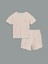 Lcw Young Bisiklet Yaka Çizgili Kadın Şortlu Pijama Takımı 5