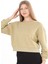 Kadın Pamuk Açık Haki Ultra Diagonel Şardonsuz 3 İplik Bisiklet Yaka Basic Sweatshirt 1