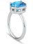 Aquamarine Zirconia Taşlı Oval Kesim Tektaş Yüzük 2