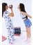 Pamuklu Stitch Gömlek Pantolon Optik Beyaz Pijama Takımı - Stitch Koleksiyonu 5
