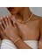 Unisex Rosegold Kalın (3mm) Burgu Çelik Kolye ve Bileklik Set 1