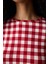 Red Gingham Termal Kırmızı Pijama Takımı 4