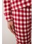 Red Gingham Termal Kırmızı Pijama Takımı 5