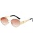 Klasik Vintage Oval Güneş Kadınlar Erkekler Için Lüks Tasarımcı Metal Güneş Gözlüğü Hip Hop Popüler Punk Açık Shades UV400 (Yurt Dışından) 1