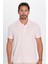 Erkek Slim Fit Dar Kesim Pamuk Pembe Polo Yaka Tişört 4
