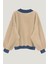 Kadın 3 Iplik Vizon Comfort In Paris Baskılı V Yaka Oversize Sweatshirt 2