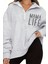 Kadın Grimenaj Mama Life Baskılı Oversize Yarım Fermuarlı Sweatshirt 3