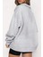 Kadın Grimenaj Mama Life Baskılı Oversize Yarım Fermuarlı Sweatshirt 5