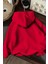 3 Iplik Kırmızı Oversize Brooklyn Usa Newyork Baskılı Kapüşonlu Sweatshirt Hoodie 2
