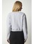 Pamuk Gri Melanj Ultra Diagonel Şardonlu 3 İplik Bisiklet Yaka Basic Sweatshirt 5