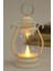 Dekoratif Mum Alev Efektli LED Fener Askı Aparatlı Pilli Mum LED Lamba 16 cm 3
