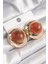 Pirinç Gold Renk Turuncu Doğal Taşlı Vintage Kadın Küpe - TJ-BKP9828 1