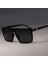 Kulou Retro Kare Güneş Gözlüğü Steampunk Erkek Kadın Marka Tasarımcı Gözlük Kafatası Logosu Tonları Uv Koruma Gafas (Yurt Dışından) 2