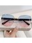 Kahverengi Güneş Kadınlar Çerçevesiz Kare Moda Gözlük Bağbozumu Büyük Güneş Şemsiyeleri Shades Zonnebril Dames Için Oculos De Sol Feminino (Yurt Dışından) 2