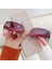 Kahverengi Güneş Kadınlar Çerçevesiz Kare Moda Gözlük Bağbozumu Büyük Güneş Şemsiyeleri Shades Zonnebril Dames Için Oculos De Sol Feminino (Yurt Dışından) 4