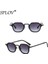 Yeni Moda Küçük Kare Güneş Gözlüğü Erkekler Kadınlar Retro Punk Shades Erkek Kadın Vintage Moda Sürüş Gözlükleri UV400 Siyah Leopar (Yurt Dışından) 3