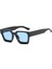 Kare Vintage Güneş Erkekler Moda Punk Retro Marka Tasarımcısı Güneş Kadınlar Sürüş Güneş Gözlüğü Erkek UV400 Gözlük Shades (Yurt Dışından) 1