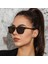 Vintage Kare Kadın Güneş Gözlüğü Lüks Marka Tasarımcı Eğilim Erkekler Ayna Güneş Gözlüğü Retro Kadın Shades Zonnebril Dames UV400 (Yurt Dışından) 1