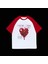Beyaz Unisex Kırmızı Reglan Hearth Ballon T-Shirt 1