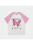 Beyaz Pembe Reglan Butterfly T-Shirt 1