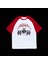 Beyaz Unisex Kırmızı Reglan Baby Metal T-Shirt 1