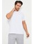 Erkek Kısa Kollu Basic Beyaz T-Shirt 1
