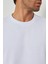 Erkek Kısa Kollu Basic Beyaz T-Shirt 4