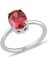 Garnet Zirconia Taşlı Oval Kesim Tektaş Yüzük 1