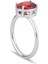 Garnet Zirconia Taşlı Oval Kesim Tektaş Yüzük 2