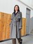 Tasarım Ingiliz Pelerin Model Trenchcoat Ceket Kadın Piti Kareli 5