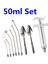 50ML Set Stili Kavisli Gavage Tüpleri Paslanmaz Çelik Metal ml Şırınga Seti Yavru El Ile Besleme Şırınga Seti Çiftlik Kuşu Sofra Takımı (Yurt Dışından) 1