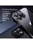 Apple iPhone 15 Pro / 15 Pro Max Ile Uyumlu Darbeye Dayanıklı Mekanizmalı Safir Kamera Lens Koruyucu Siyah 3