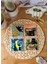 Atölye Sanat ve Kedi Temalı Bardak Altlığı 4’lü Set Doğal Taş (10X10 Cm) 3