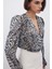 Leopar Desenli Bodysuit - Siyah 3