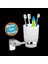Banyo Metal Diş Fırçalık Vidalı Askı Lavabo Diş Fırçası Stand Kabı Kutusu Hazneli Krom 1