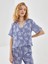 Lcw Dream Gömlek Yaka Desenli Saten Kadın Pijama Takımı 1