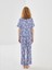 Lcw Dream Gömlek Yaka Desenli Saten Kadın Pijama Takımı 4