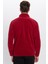 Erkek Dik Yaka Tüylenme Yapmayan Soğuk Geçirmez Standart Fit Rahat Kesim Polar Bordo Sweatshirt 7