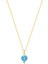 Aquamarine Zirconia Taşlı Kalp Kesim Kolye 1
