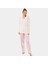 Empirme Patlı Battal Uzun Kollu Pijama Takım 3366/PEMBE 3
