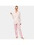 Empirme Düğmeli Battal Uzun Kollu Pijama Takım 3367/PEMBE 4