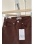 Kesik Paça Boyfit Jean- Kahverengi 3