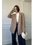 Ekose Desen Blazer Ceket- Camel 4