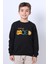 Erkek Çocuk Şardonlu Sweat Mood Nakış Detaylı Ribanalı E35 1