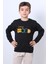 Erkek Çocuk Şardonlu Sweat Mood Nakış Detaylı Ribanalı E35 3